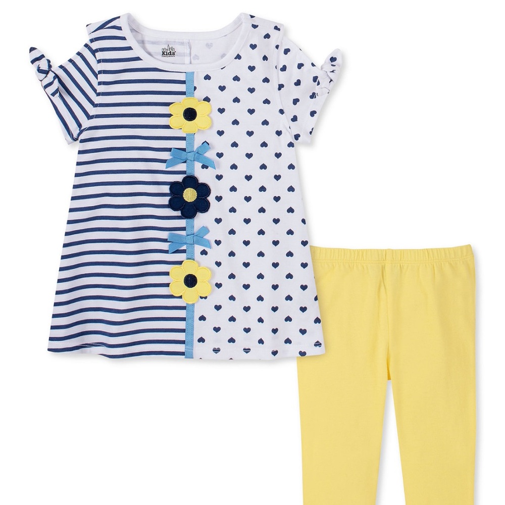 Kids Headquarters, Baby Girls 2-pc Top and Leggings set, 18 months